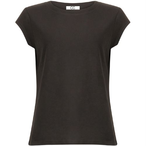 CC HEART ❤️ T-SHIRT, BASIS ROUND NECK T-SHIRT, BLACK